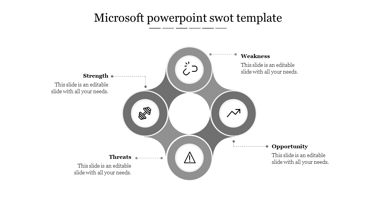 Free - Microsoft PowerPoint SWOT Template Slide Design 4-Node